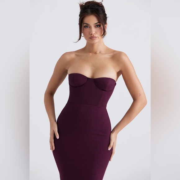 ❤️🔥firm price❤️🔥House of cb LUCIA Grape Strapless Corset Maxi Dress - Picture 5 of 12